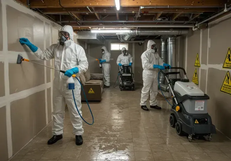 Basement Moisture Removal and Structural Drying process in Spokane Valley, WA